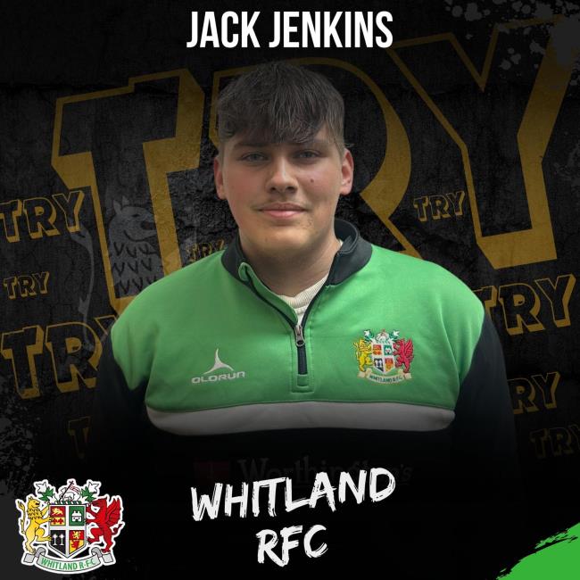 Jack Jenkins - worked hard up front  for Whitland and helped set up a try